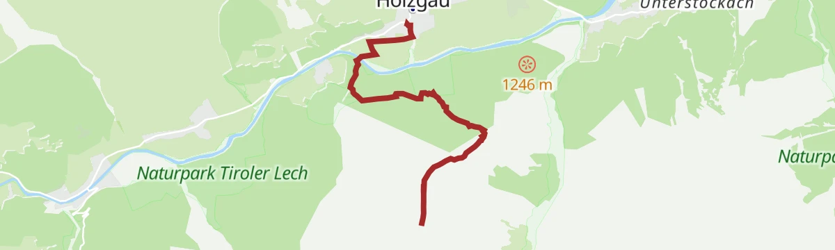 Route map: Holzgau - Peischelspitze